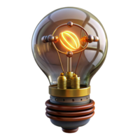 serene classic Steampunk light bulb with exposed filaments and intricate wiring authentic png