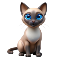 serene minimalist A sleek Siamese cat with piercing blue eyes high resolution png