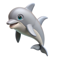 elegant contemporary A playful bottlenose dolphin leaping 4K png