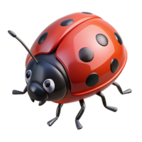 wonderful creative A crawling ladybug detailed png