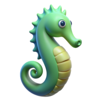 dramatic abstract A seahorse with its curled tail genuine png