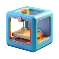 dramatic classic 3D printer printing an object exclusive png