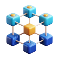 serene minimalist Blockchain network diagram genuine png