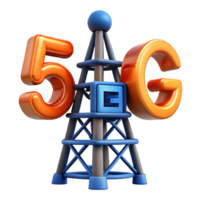 stunning abstract 5G network tower high quality png
