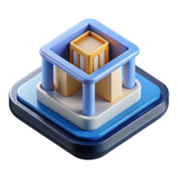 wonderful abstract Augmented reality app icon for architecture detailed png