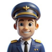 magnificent traditional Pilot in uniform, original png
