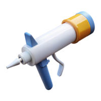 dramatic classic Caulk gun, loaded with white caulk, authentic png