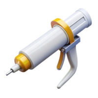 vibrant rustic Caulk gun, loaded with white caulk, authentic png