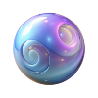 magnificent classic A single, floating bubble with magical swirls inside original png