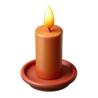 elegant modern A single, burning candle authentic png