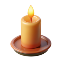 magnificent artistic A single, burning candle high resolution png