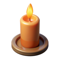 magnificent artistic A single, burning candle premium png
