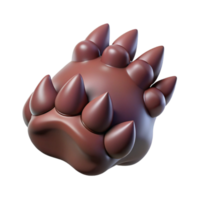 serene rustic A scary, realistic werewolf paw high resolution png