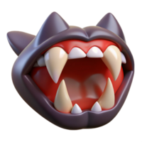 elegant minimalist A stylized, cartoon vampire fangs professional png