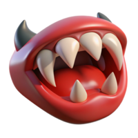 impressive minimalist A stylized, cartoon vampire fangs exclusive png