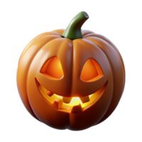 elegant abstract A single, glowing jack-o'-lantern face premium png