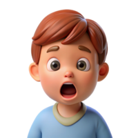 wonderful abstract Surprised toddler, open mouth, high quality png
