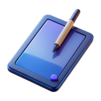 beautiful rustic Tablet computer with stylus pen professional png