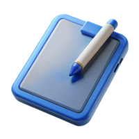extraordinary vintage Tablet computer, stylus pen included authentic png