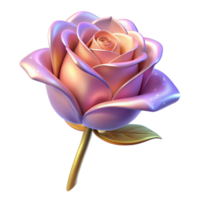 stunning modern A single, enchanted rose, petals shimmering with magic high resolution png