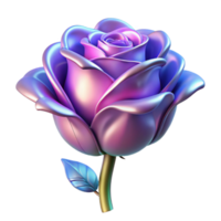 serene artistic A single, enchanted rose, petals shimmering with magic authentic png