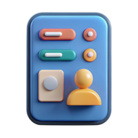 elegant abstract Mobile app interface with user icons genuine png