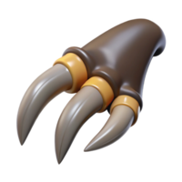 beautiful abstract Single, realistic griffin claw, sharp talons high quality png