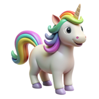 impressive rustic A playful unicorn, with a rainbow mane and tail professional png