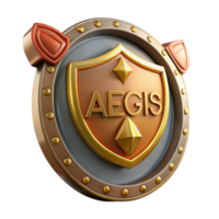 extraordinary rustic Aegis, shield of Zeus and Athena, detailed png