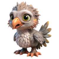 wonderful artistic A majestic griffon hatchling, fluffy feathers, curious expression, professional png