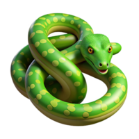 beautiful abstract A slithering green tree python high resolution png