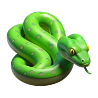magnificent rustic A slithering green tree python detailed png