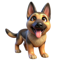 impressive minimalist A playful German Shepherd puppy professional png
