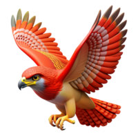 magnificent vintage A soaring red-tailed hawk detailed png