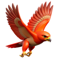 elegant minimalist A soaring red-tailed hawk genuine png