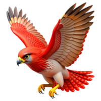 serene abstract A soaring red-tailed hawk detailed png