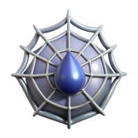 serene modern Close up of a dew drop on a spider web exclusive png
