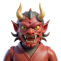 impressive vintage Oni, demon, Japanese mythology, authentic png
