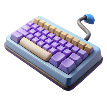 extraordinario rústico computadora teclado con mecánico llaves detallado png