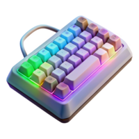vibrant vintage Mechanical keyboard with RGB lighting professional png