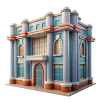serene creative Art Deco building facade, intricate details, authentic png