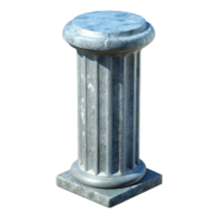 impressive vintage Concrete pillar, textured, reinforced, authentic png