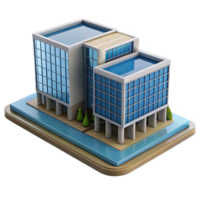 serene artistic Architectural model, scale model, modern building, exclusive png