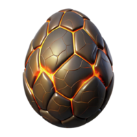 magnificent creative A fierce dragon egg with glowing cracks, genuine png