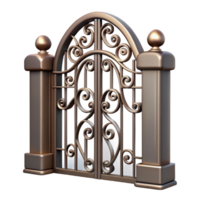 wonderful modern A stylized, ornate iron gate, exclusive png