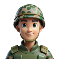 serene abstract Military soldier in camouflage, high resolution png
