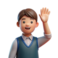 dramatic abstract Student raising their hand to ask a question high resolution png