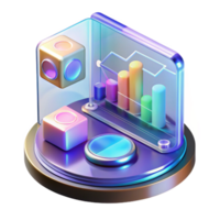 magnífico minimalista holográfico interface exibição com complexo dados visualização autêntico png