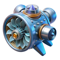 magnificent modern Futuristic spaceship engine with exposed turbines authentic png