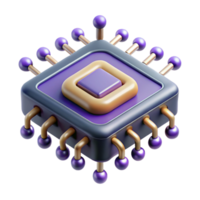 serene creative Quantum computer processor with complex quantum entanglement genuine png